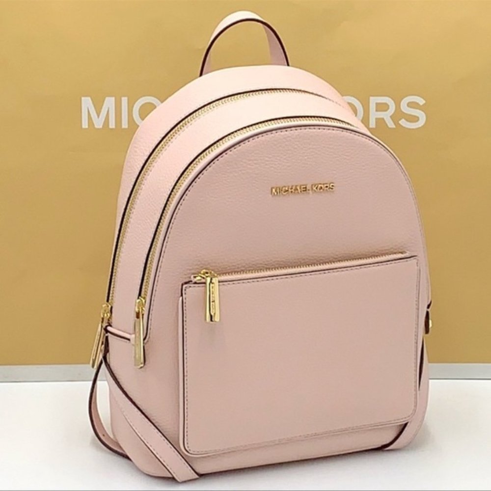 Michael Kors Adina Medium Backpack Leather Powder Blush - Picture 2 of 16